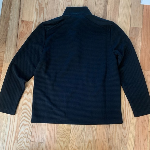 New Men’s Callaway Opti Dri Caviar Black 1/4 Zip Ribbed Mock Pullover Sz L UPF50 - Picture 9 of 10